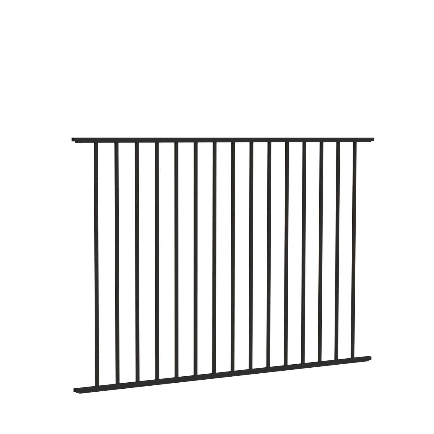Cannon Home Series - Fence Panel - 4' x 6'-Aluminum Fence Panels-ActiveYards-Black-FenceCenter