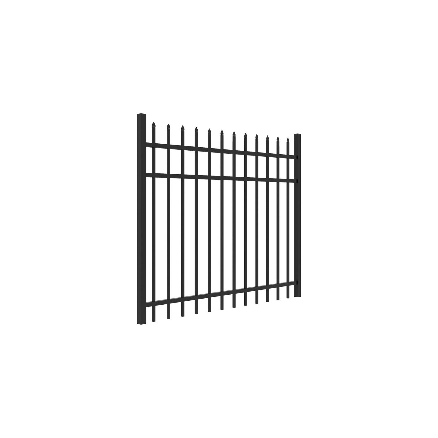 Georgetown Harbor Series - Straight Gate - 4' x 5'-Aluminum Fence Gates-ActiveYards-Black-FenceCenter