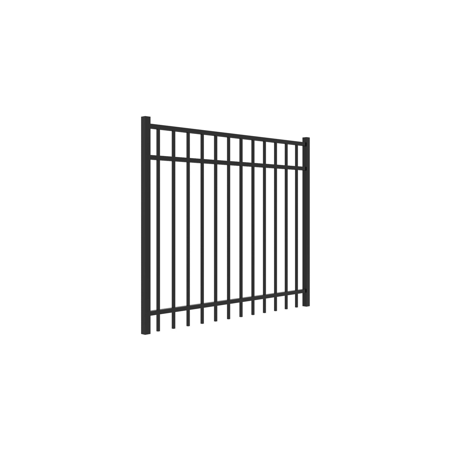 Princeton Harbor Series - Straight Gate - 4' x 5'-Aluminum Fence Gates-ActiveYards-Black-FenceCenter