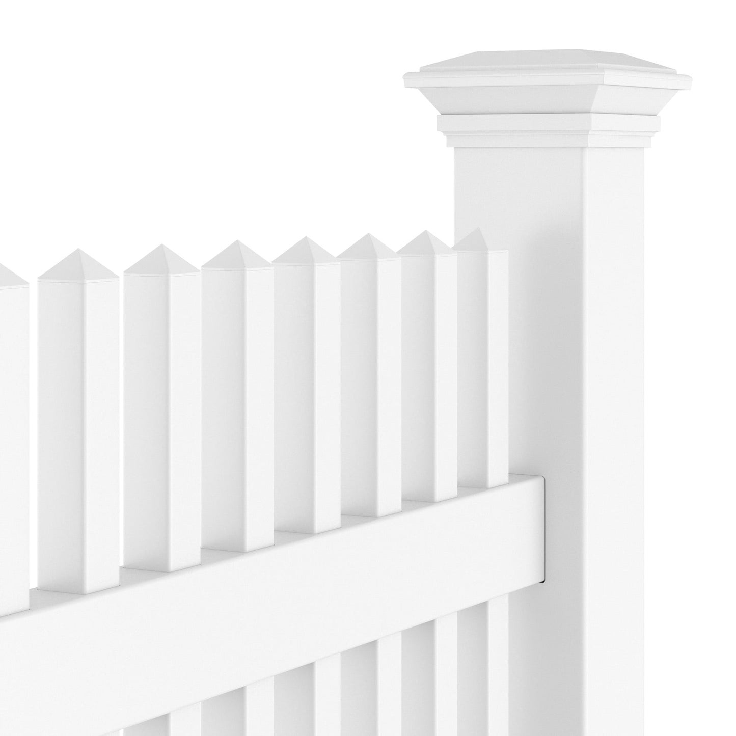 Clearwater Haven Series - Fence Panel - 6' x 8'-Vinyl Fence Panels-ActiveYards-White-FenceCenter