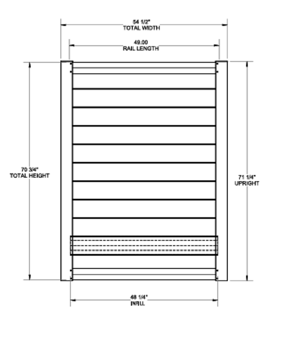 RIVERSIDE Drive Gate - 6' x 54-1/2"