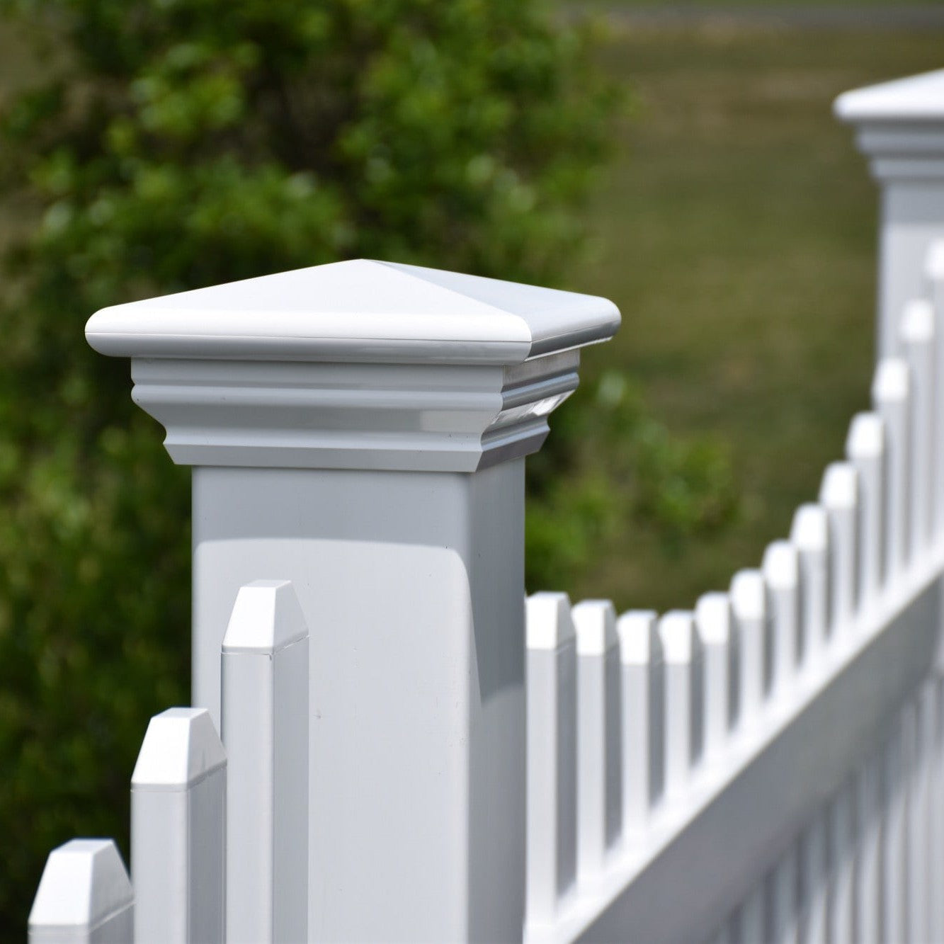Rockport Scallop Haven Series - Fence Panel - 4' x 8'-Vinyl Fence Panels-ActiveYards-White-FenceCenter