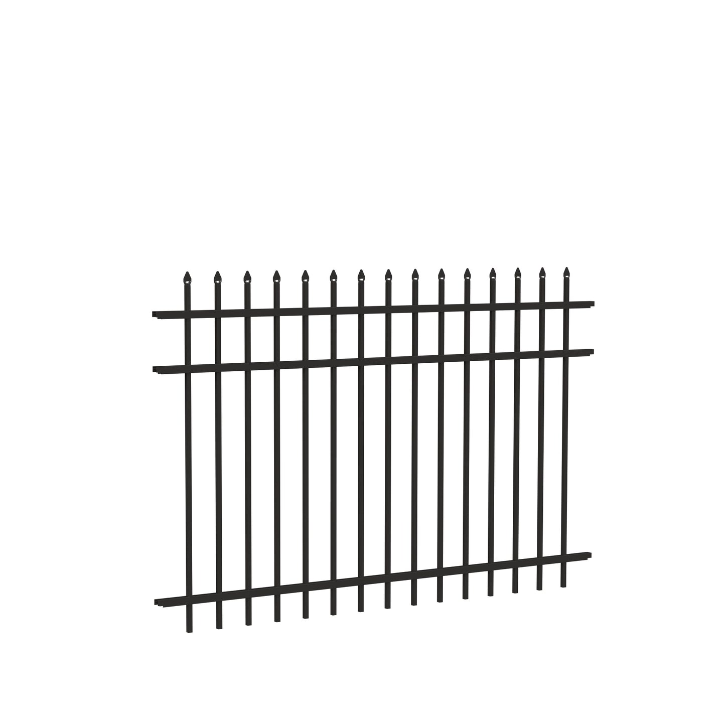 Georgetown Harbor Series - Fence Panel - 4' x 6'-Aluminum Fence Panels-ActiveYards-Black-FenceCenter