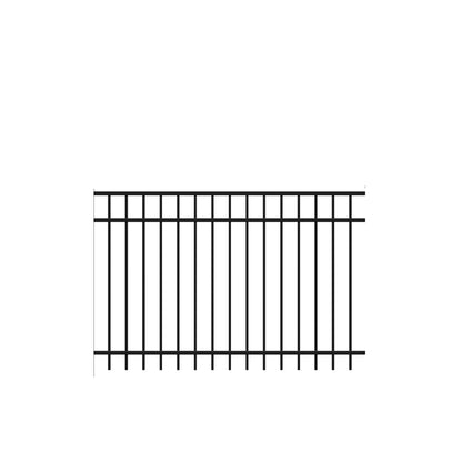Princeton Harbor Series - Fence Panel - 4' x 6'-Aluminum Fence Panels-ActiveYards-Black-FenceCenter