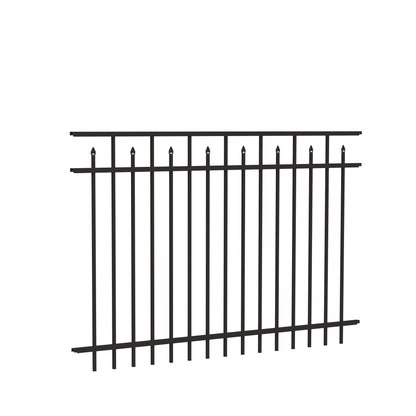 Amethyst Harbor Series - Fence Panel - 4' x 6'-Aluminum Fence Panels-ActiveYards-Black-FenceCenter