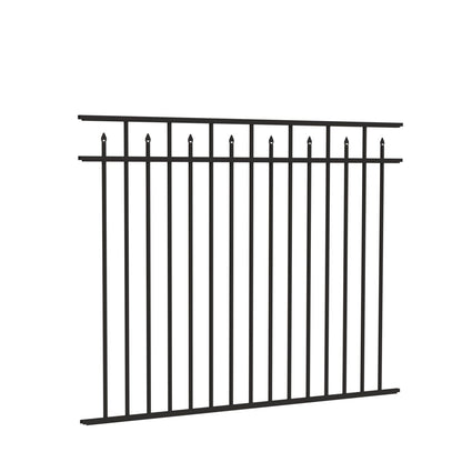Augustine Harbor Series - Fence Panel - 4½' x 6' Drop Rail-Aluminum Fence Panels-ActiveYards-Black-FenceCenter