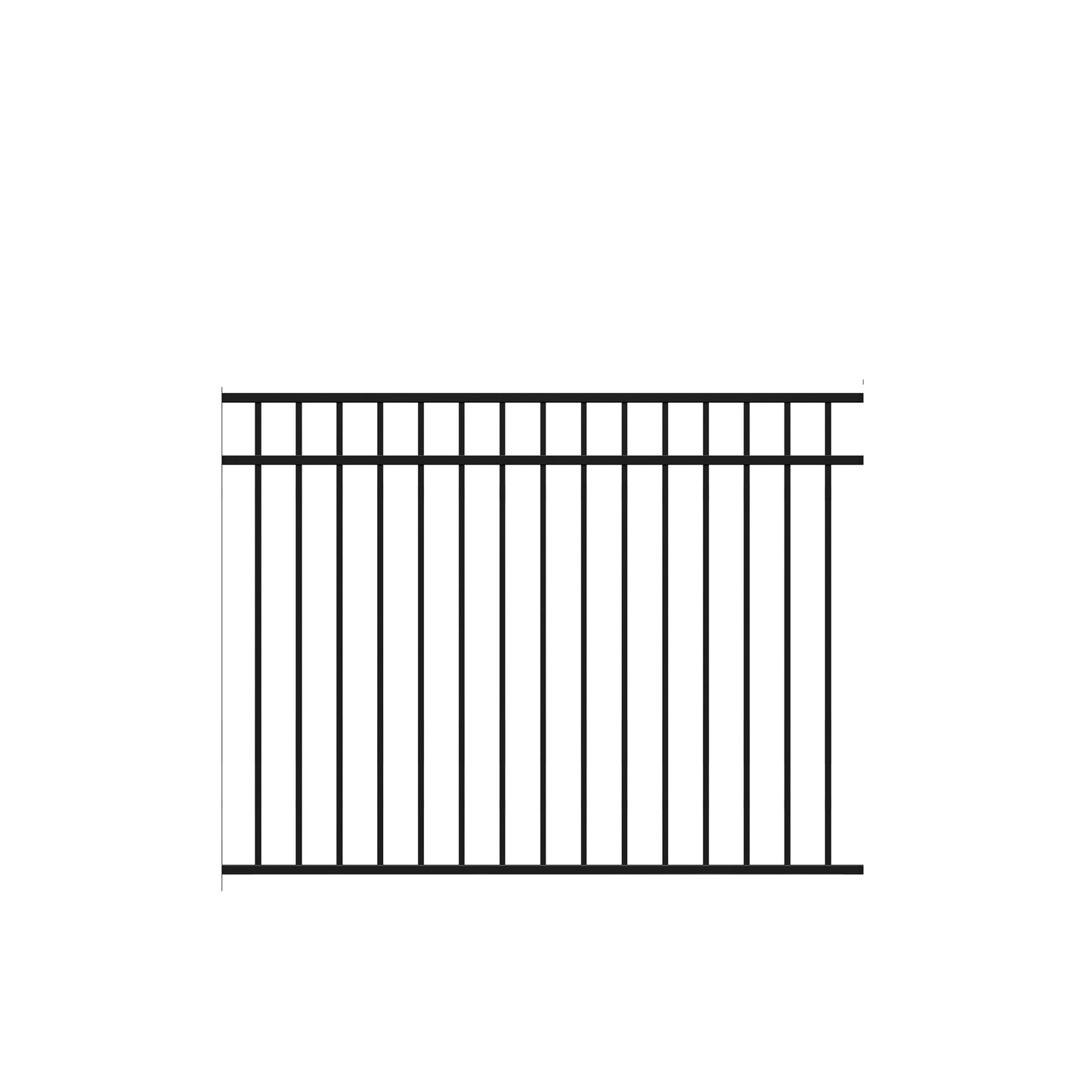 Princeton DR Harbor Series - Fence Panel - 4½' x 6' Drop Rail-Aluminum Fence Panels-ActiveYards-FenceCenter