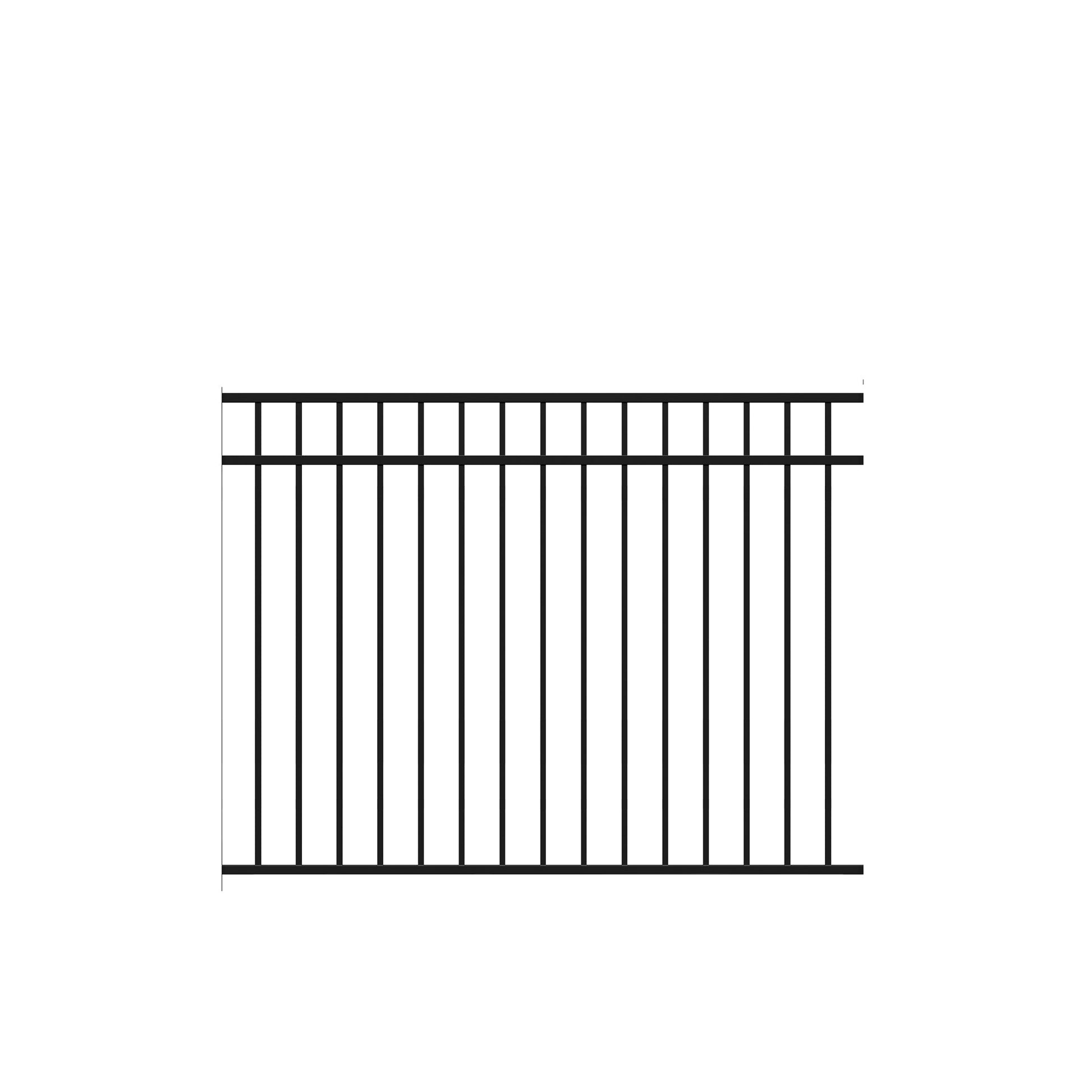 Princeton DR Harbor Series - Fence Panel - 4½' x 6' Drop Rail-Aluminum Fence Panels-ActiveYards-FenceCenter