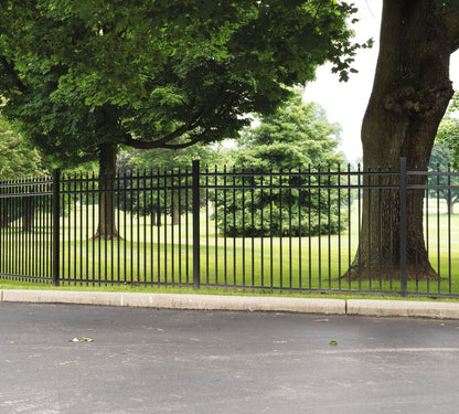 Georgetown Haven Series - Fence Panel - 5' x 8'-Aluminum Fence Panels-ActiveYards-Black-FenceCenter