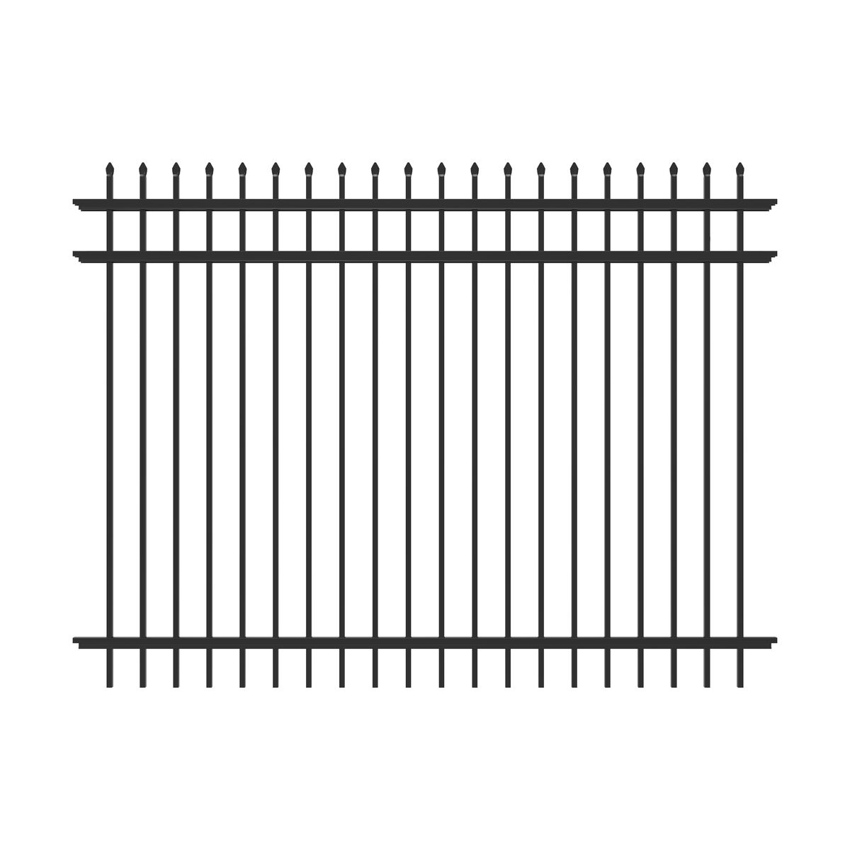 Georgetown Haven Series - Fence Panel - 6' x 8'-Aluminum Fence Panels-ActiveYards-Black-FenceCenter
