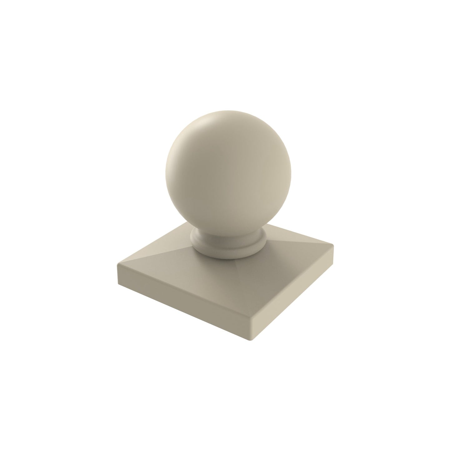 Square Base Ball Post Cap - 5" x 5"-Fence Post Caps-ActiveYards-Sand-FenceCenter