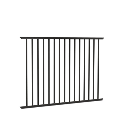 Cannon Harbor Series - Fence Panel - 4' x 6'-Aluminum Fence Panels-ActiveYards-Black-FenceCenter