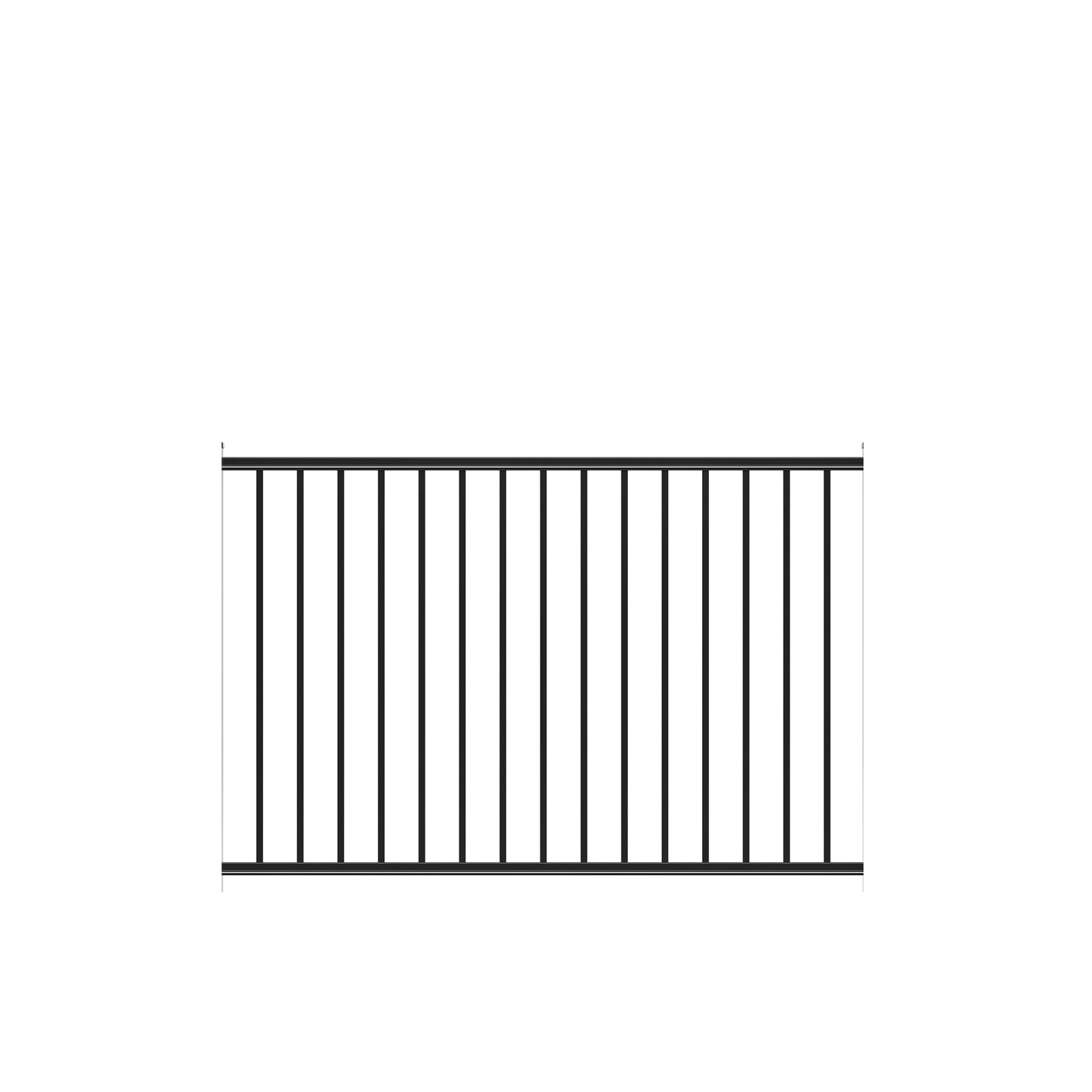 Cannon Harbor Series - Fence Panel - 4' x 6'-Aluminum Fence Panels-ActiveYards-Black-FenceCenter