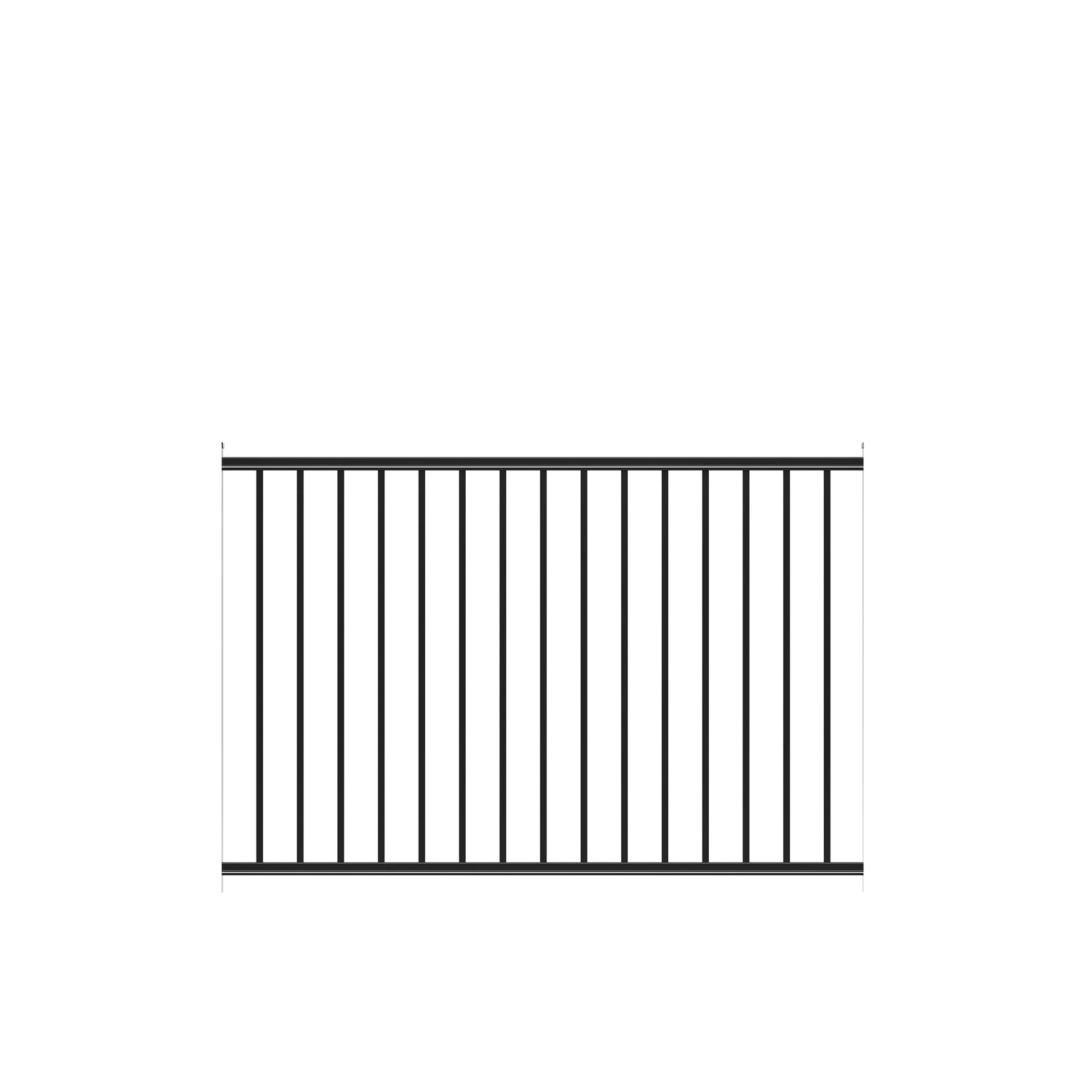Cannon Harbor Series - Fence Panel - 4' x 6'-Aluminum Fence Panels-ActiveYards-Black-FenceCenter