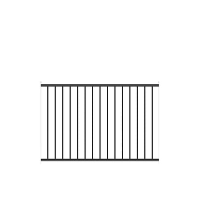 Cannon Harbor Series - Fence Panel - 4' x 6'-Aluminum Fence Panels-ActiveYards-Black-FenceCenter