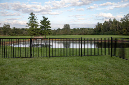 Princeton Haven Series - Fence Panel - 4½' x 8' Drop Rail-Aluminum Fence Panels-ActiveYards-Black-FenceCenter