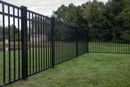 Princeton Haven Series - Fence Panel - 4½' x 8' Drop Rail-Aluminum Fence Panels-ActiveYards-Black-FenceCenter