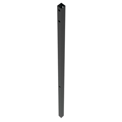 Line Post - 2½" x 2½" x 106" (R)-Aluminum Fence Posts-ActiveYards-Black-FenceCenter