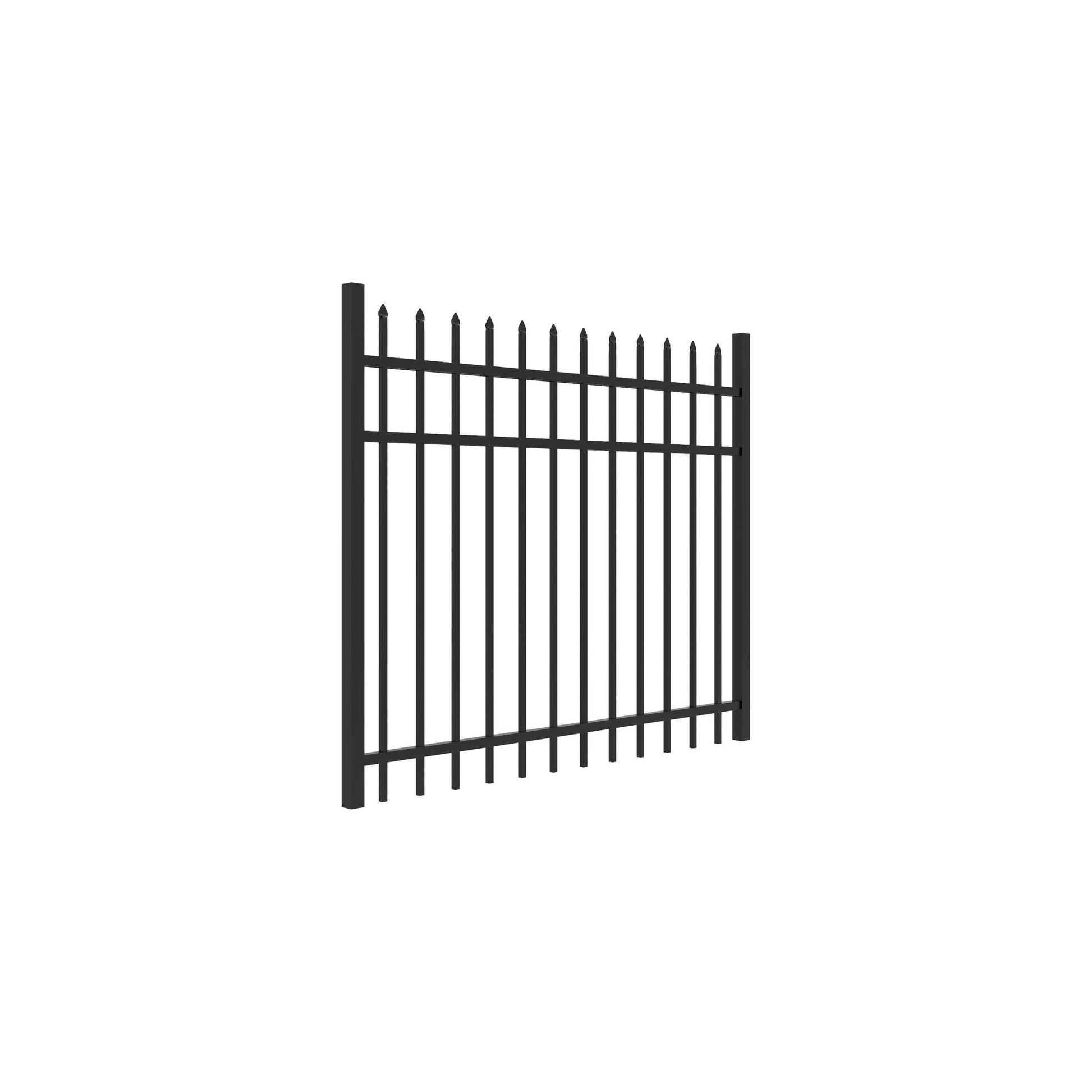 Georgetown Harbor Series - Straight Gate - 4' x 5'-Aluminum Fence Gates-ActiveYards-Black-FenceCenter