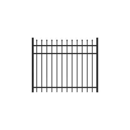 Georgetown Harbor Series - Straight Gate - 4' x 5'-Aluminum Fence Gates-ActiveYards-Black-FenceCenter
