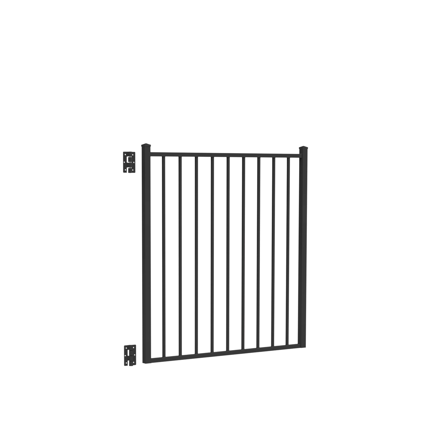 Cannon Harbor Series - Straight Gate - 4' x 4'-Aluminum Fence Gates-ActiveYards-Black-FenceCenter