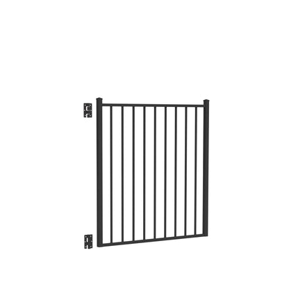 Cannon Harbor Series - Straight Gate - 4' x 4'-Aluminum Fence Gates-ActiveYards-Black-FenceCenter