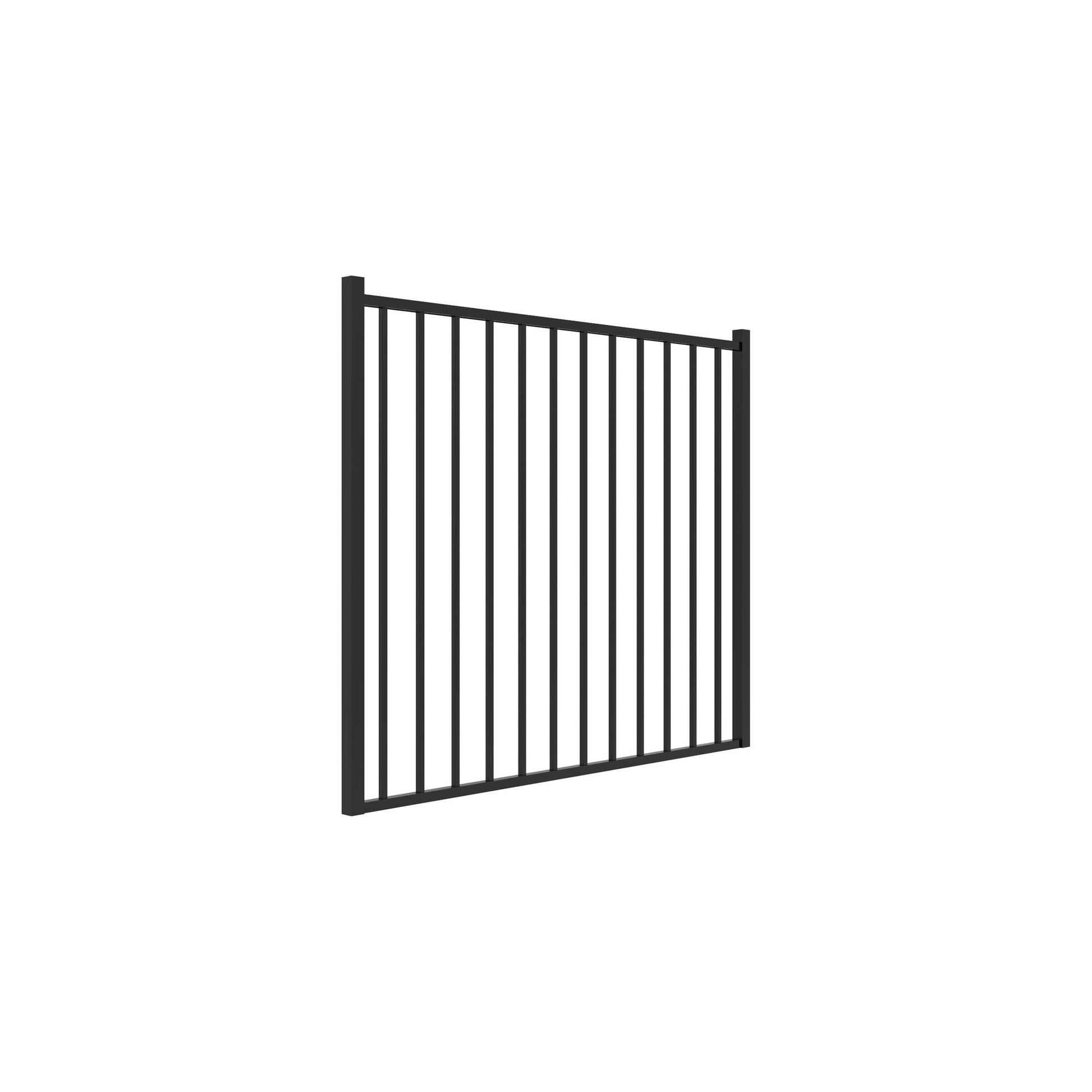 Cannon Harbor Series - Straight Gate - 4' x 5'-Aluminum Fence Gates-ActiveYards-Black-FenceCenter