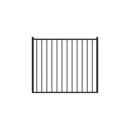 Cannon Harbor Series - Straight Gate - 4' x 5'-Aluminum Fence Gates-ActiveYards-Black-FenceCenter