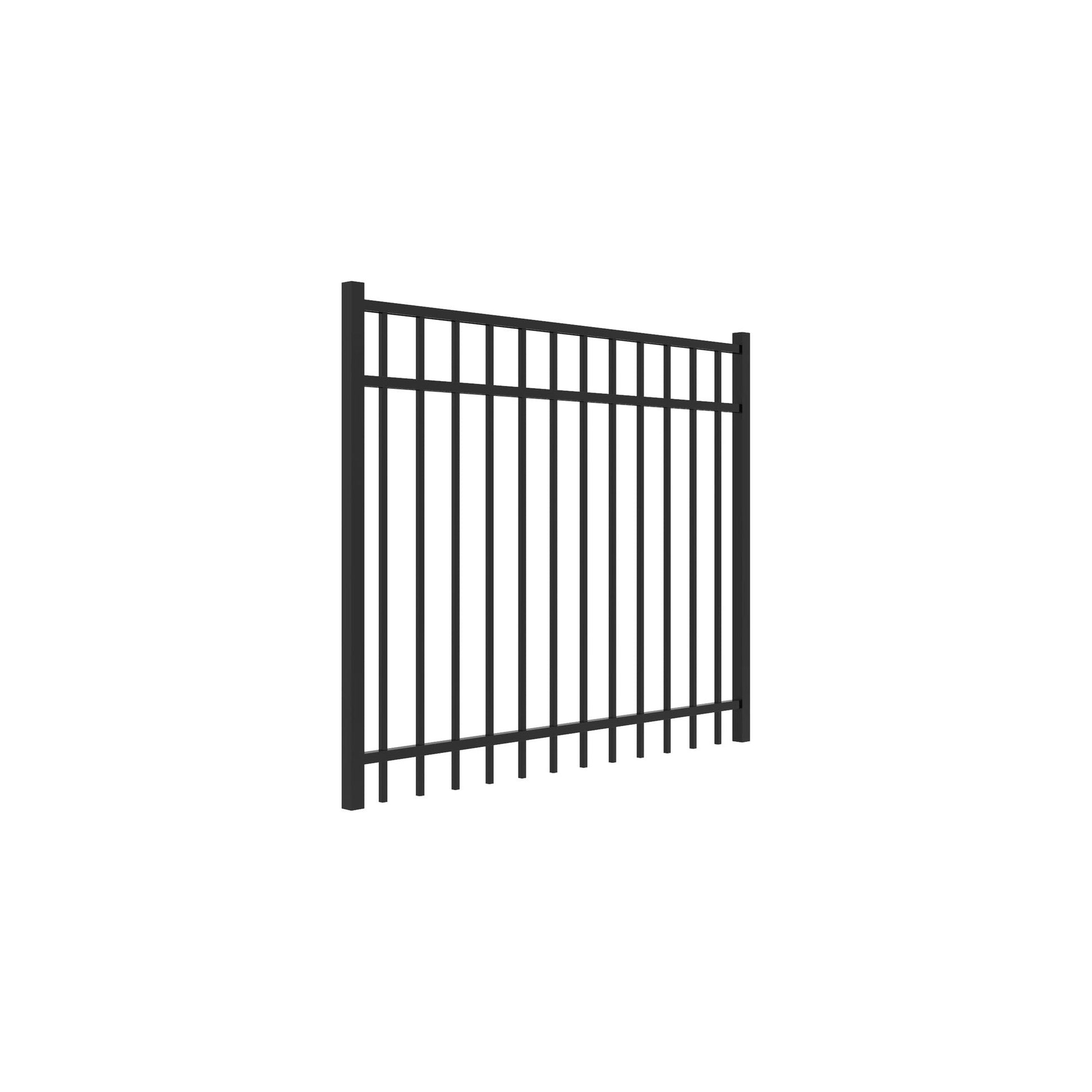 Princeton Harbor Series - Straight Gate - 4' x 5'-Aluminum Fence Gates-ActiveYards-Black-FenceCenter