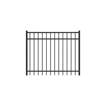 Princeton Harbor Series - Straight Gate - 4' x 5'-Aluminum Fence Gates-ActiveYards-Black-FenceCenter