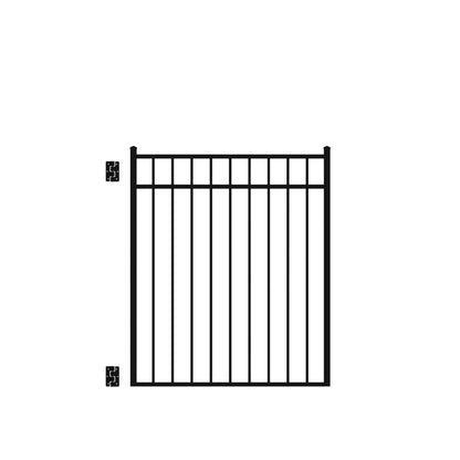 Princeton DR Harbor Series - Straight Gate - 4½' x 4'-Aluminum Fence Gates-ActiveYards-Black-FenceCenter