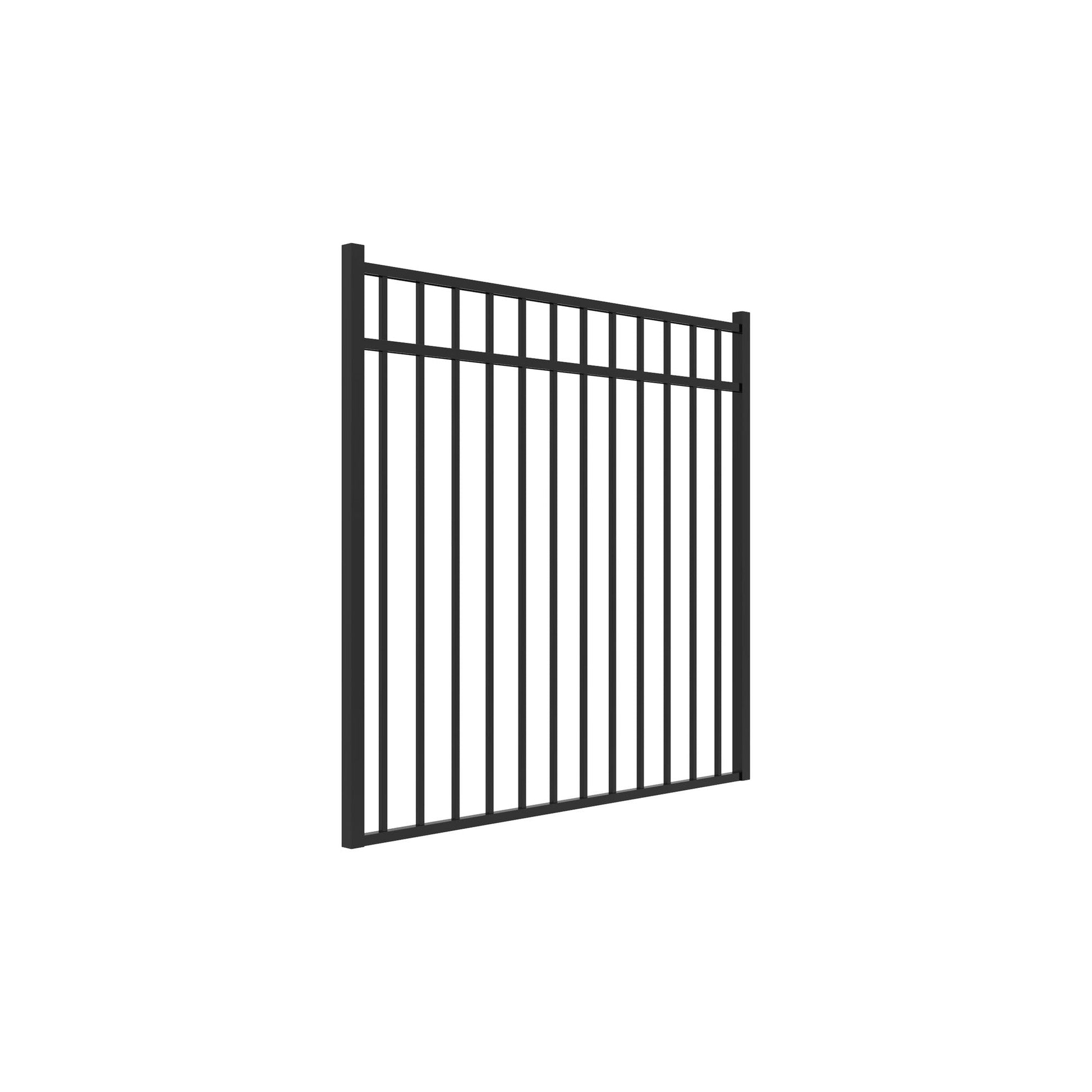 Princeton DR Harbor Series - Straight Gate - 4½' x 5'-Aluminum Fence Gates-ActiveYards-Black-FenceCenter