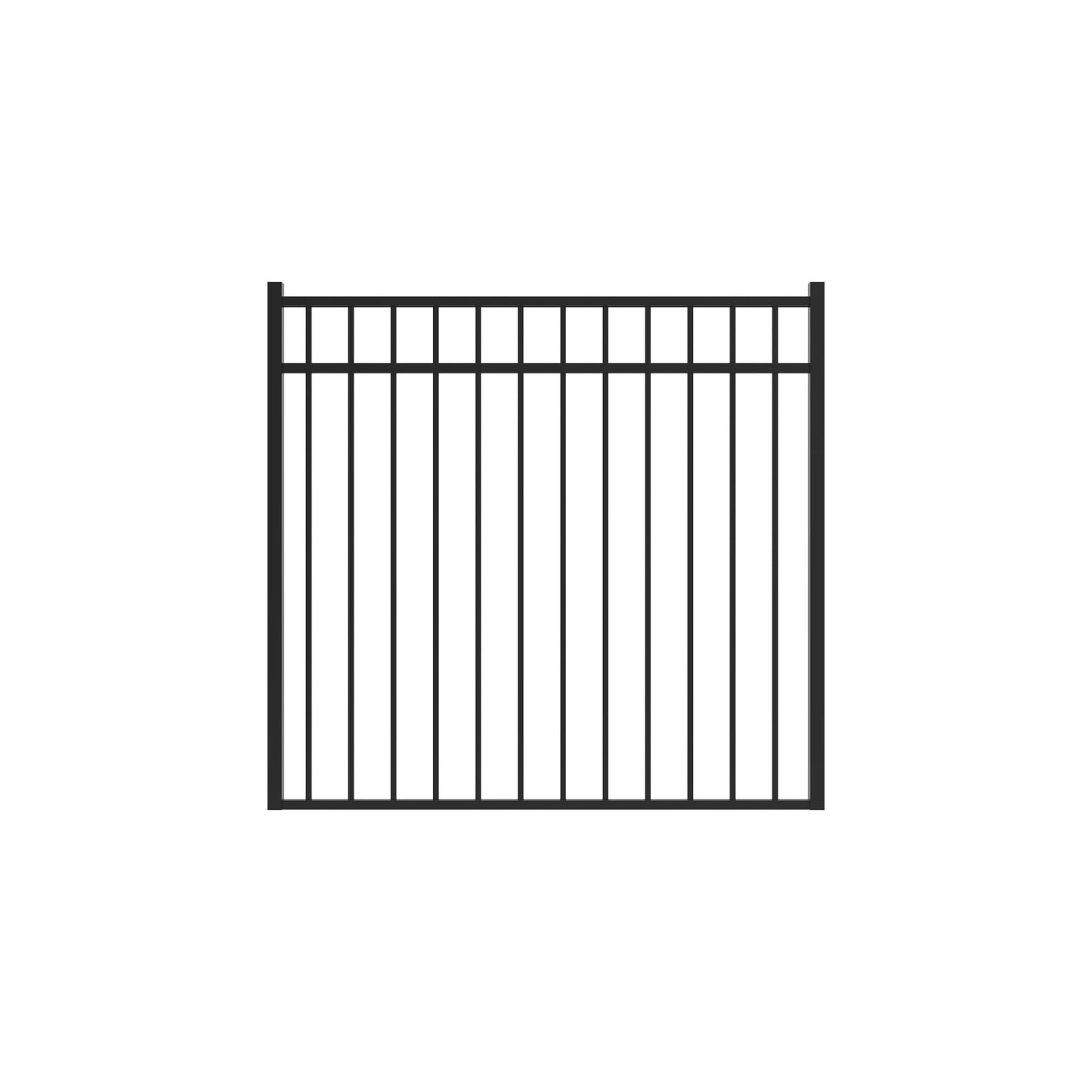 Princeton DR Harbor Series - Straight Gate - 4½' x 5'-Aluminum Fence Gates-ActiveYards-Black-FenceCenter