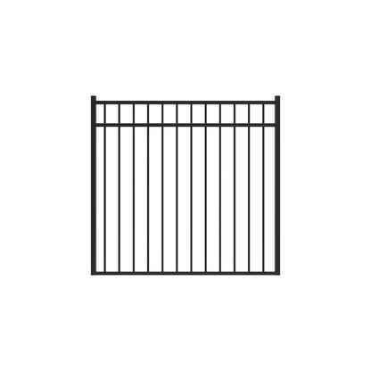 Princeton DR Harbor Series - Straight Gate - 4½' x 5'-Aluminum Fence Gates-ActiveYards-Black-FenceCenter