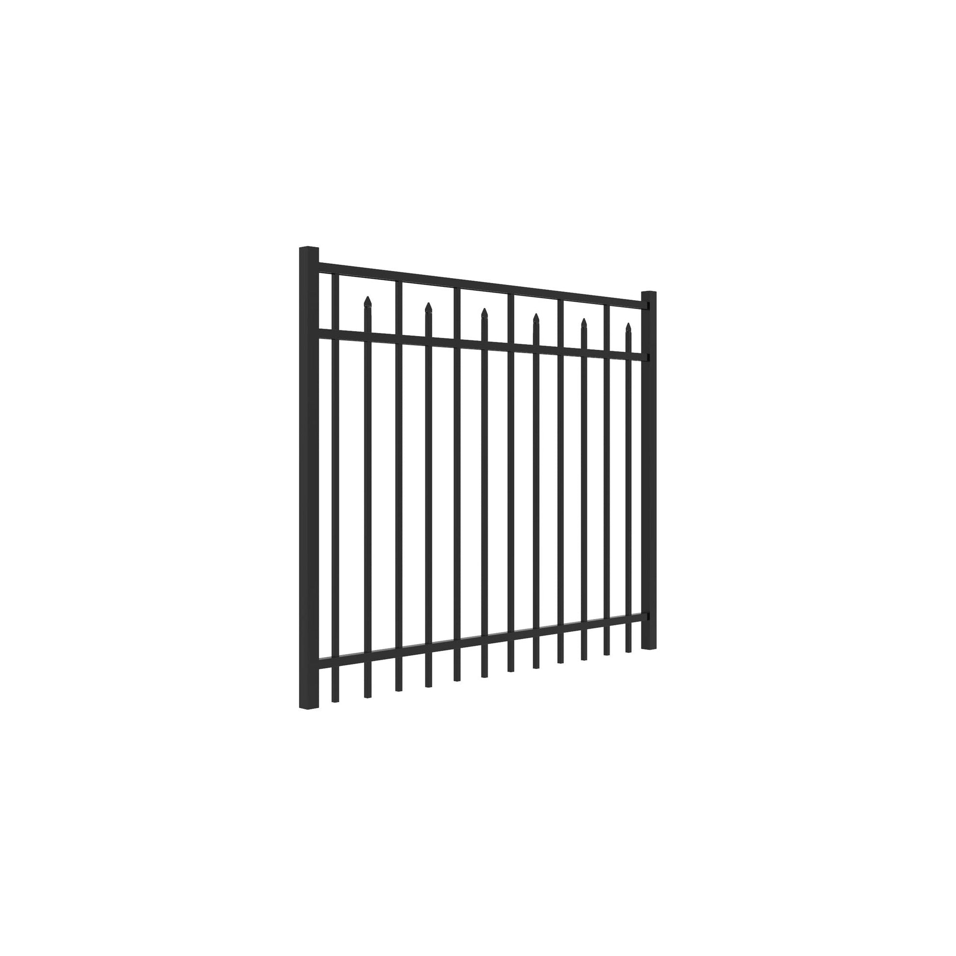 Augustine Harbor Series - Straight Gate - 4' x 5'-Aluminum Fence Gates-ActiveYards-Black-FenceCenter