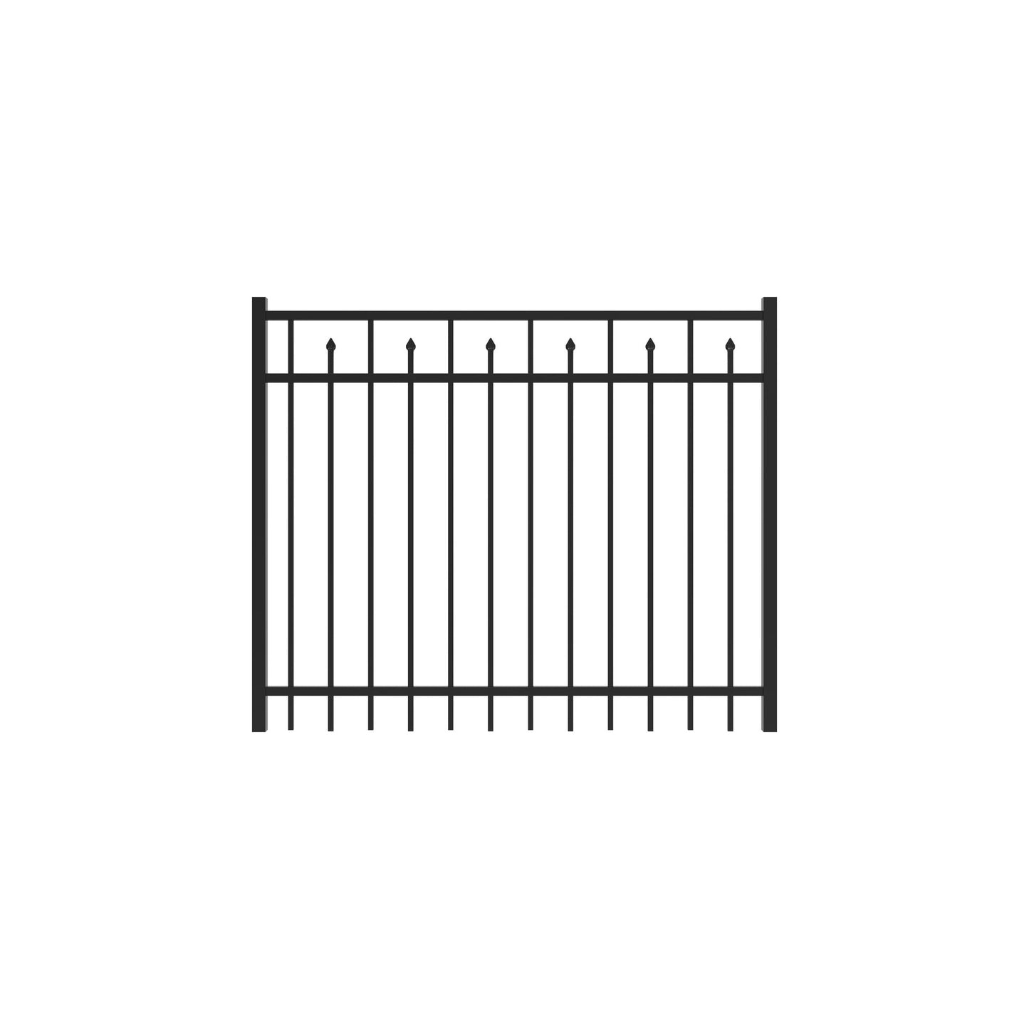 Augustine Harbor Series - Straight Gate - 4' x 5'-Aluminum Fence Gates-ActiveYards-Black-FenceCenter