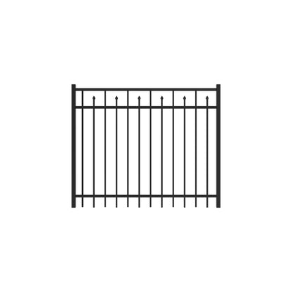 Augustine Harbor Series - Straight Gate - 4' x 5'-Aluminum Fence Gates-ActiveYards-Black-FenceCenter