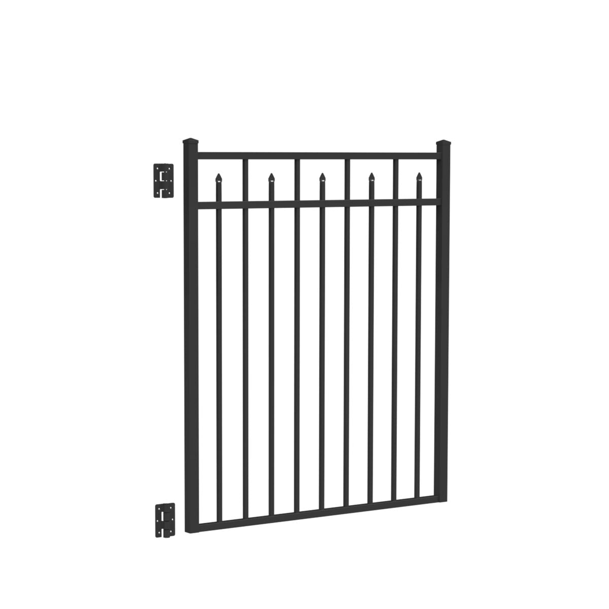 Augustine Harbor Series - Straight Gate - 4½' x 4'-Aluminum Fence Gates-ActiveYards-Black-FenceCenter