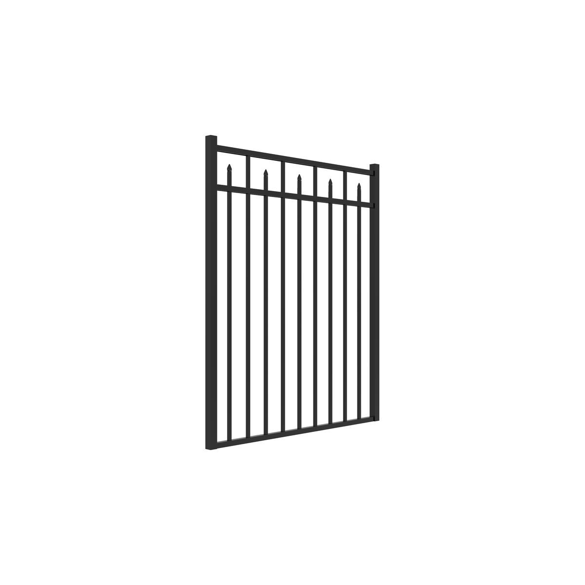 Augustine Harbor Series - Straight Gate - 4½' x 4'-Aluminum Fence Gates-ActiveYards-Black-FenceCenter