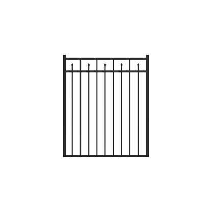 Augustine Harbor Series - Straight Gate - 4½' x 4'-Aluminum Fence Gates-ActiveYards-Black-FenceCenter