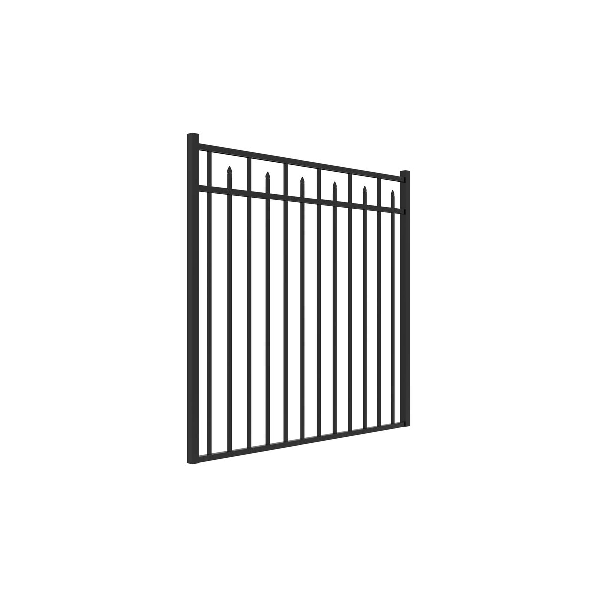 Augustine Harbor Series - Straight Gate - 4½' x 5'-Aluminum Fence Gates-ActiveYards-Black-FenceCenter