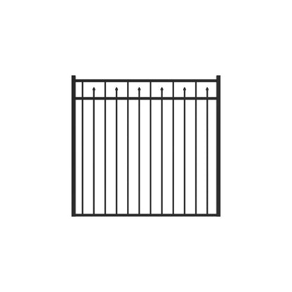 Augustine Harbor Series - Straight Gate - 4½' x 5'-Aluminum Fence Gates-ActiveYards-Black-FenceCenter