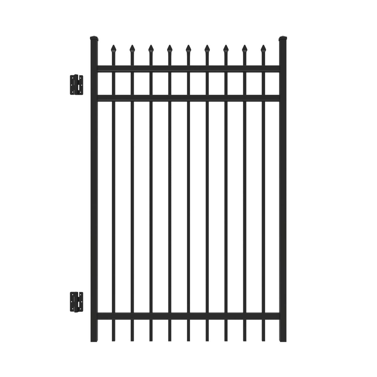 Georgetown Haven Series - Straight Gate - 6' x 4'-Aluminum Fence Gates-ActiveYards-Black-FenceCenter