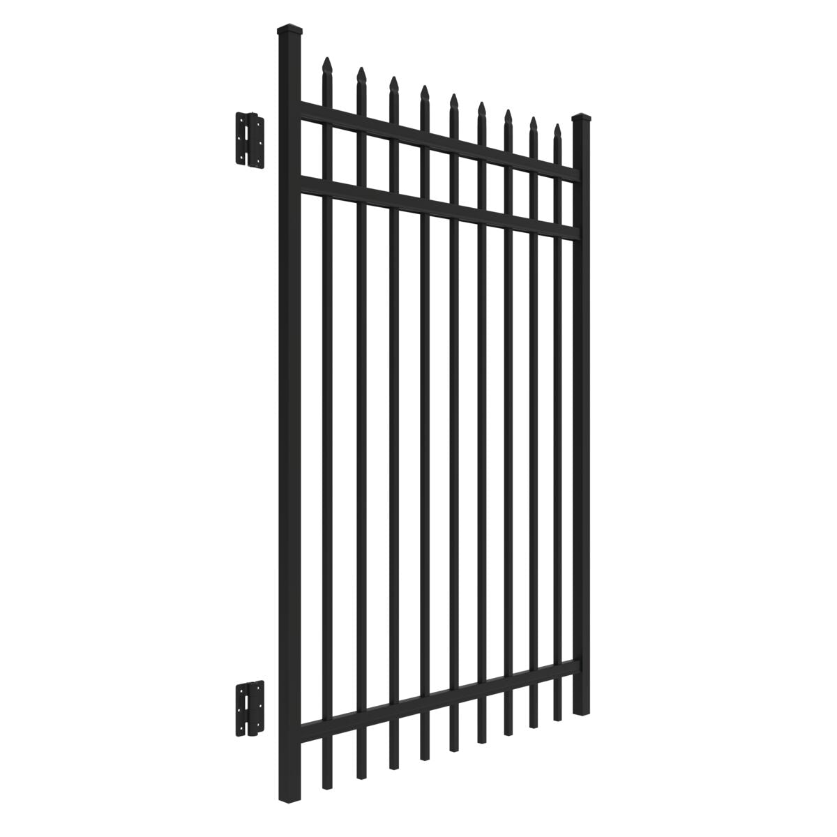 Georgetown Haven Series - Straight Gate - 6' x 4'-Aluminum Fence Gates-ActiveYards-Black-FenceCenter