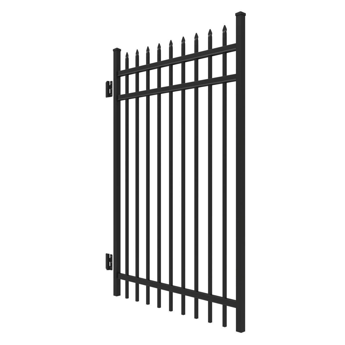 Georgetown Haven Series - Straight Gate - 6' x 4'-Aluminum Fence Gates-ActiveYards-Black-FenceCenter