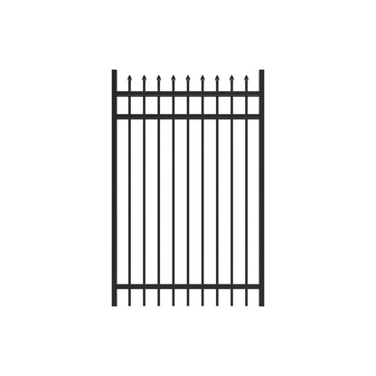 Georgetown Haven Series - Straight Gate - 6' x 4'-Aluminum Fence Gates-ActiveYards-Black-FenceCenter