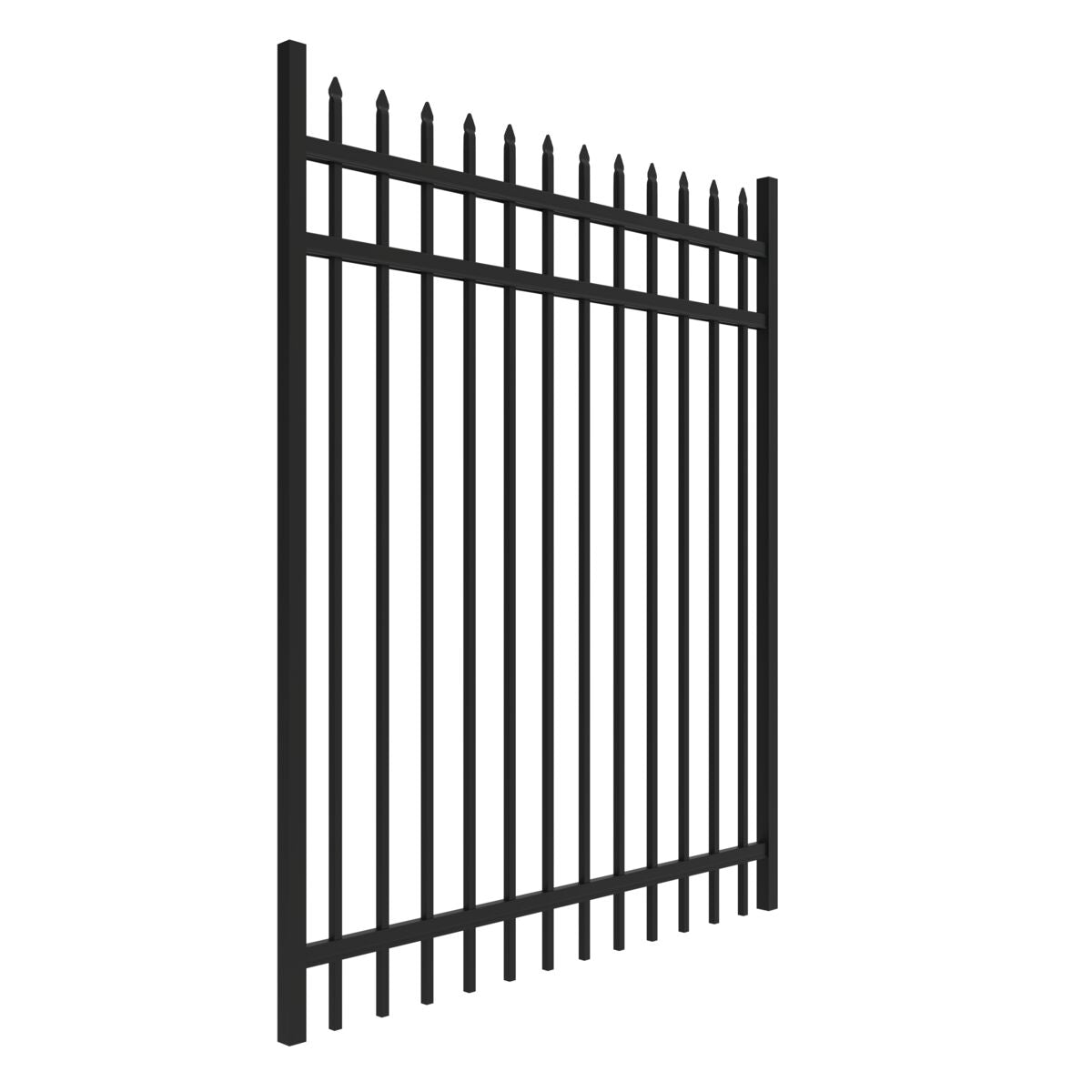 Georgetown Haven Series - Straight Gate - 6' x 5'-Aluminum Fence Gates-ActiveYards-Black-FenceCenter