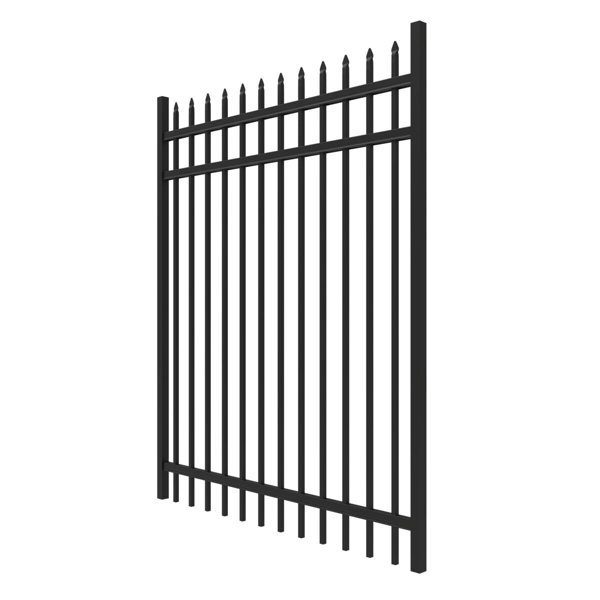 Georgetown Haven Series - Straight Gate - 6' x 5'-Aluminum Fence Gates-ActiveYards-Black-FenceCenter