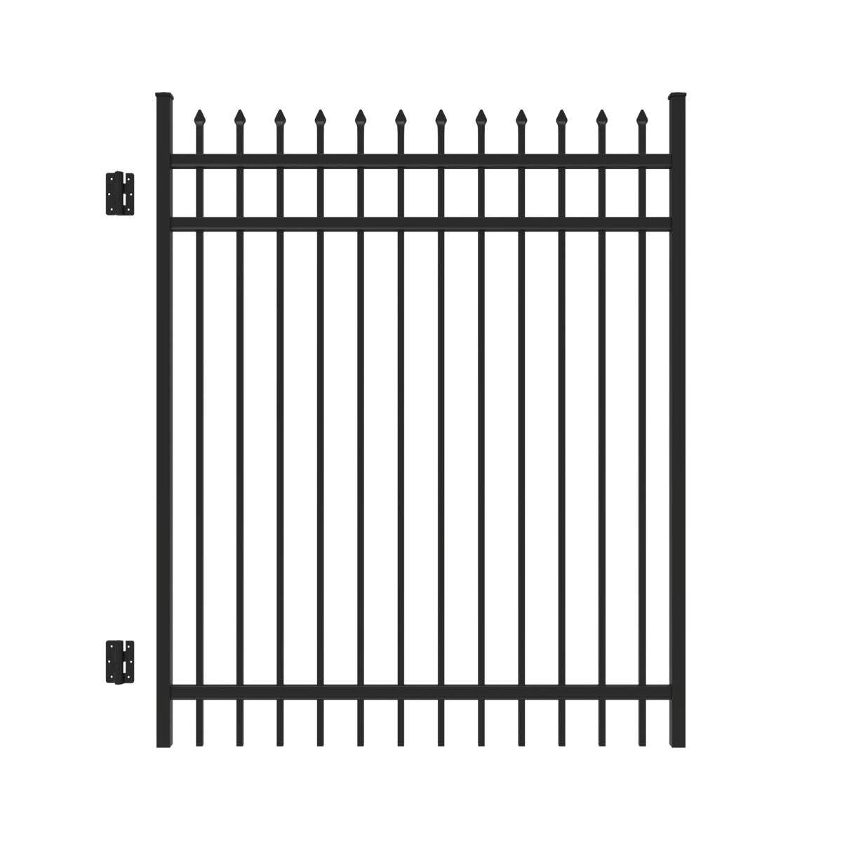 Georgetown Haven Series - Straight Gate - 6' x 5'-Aluminum Fence Gates-ActiveYards-Black-FenceCenter