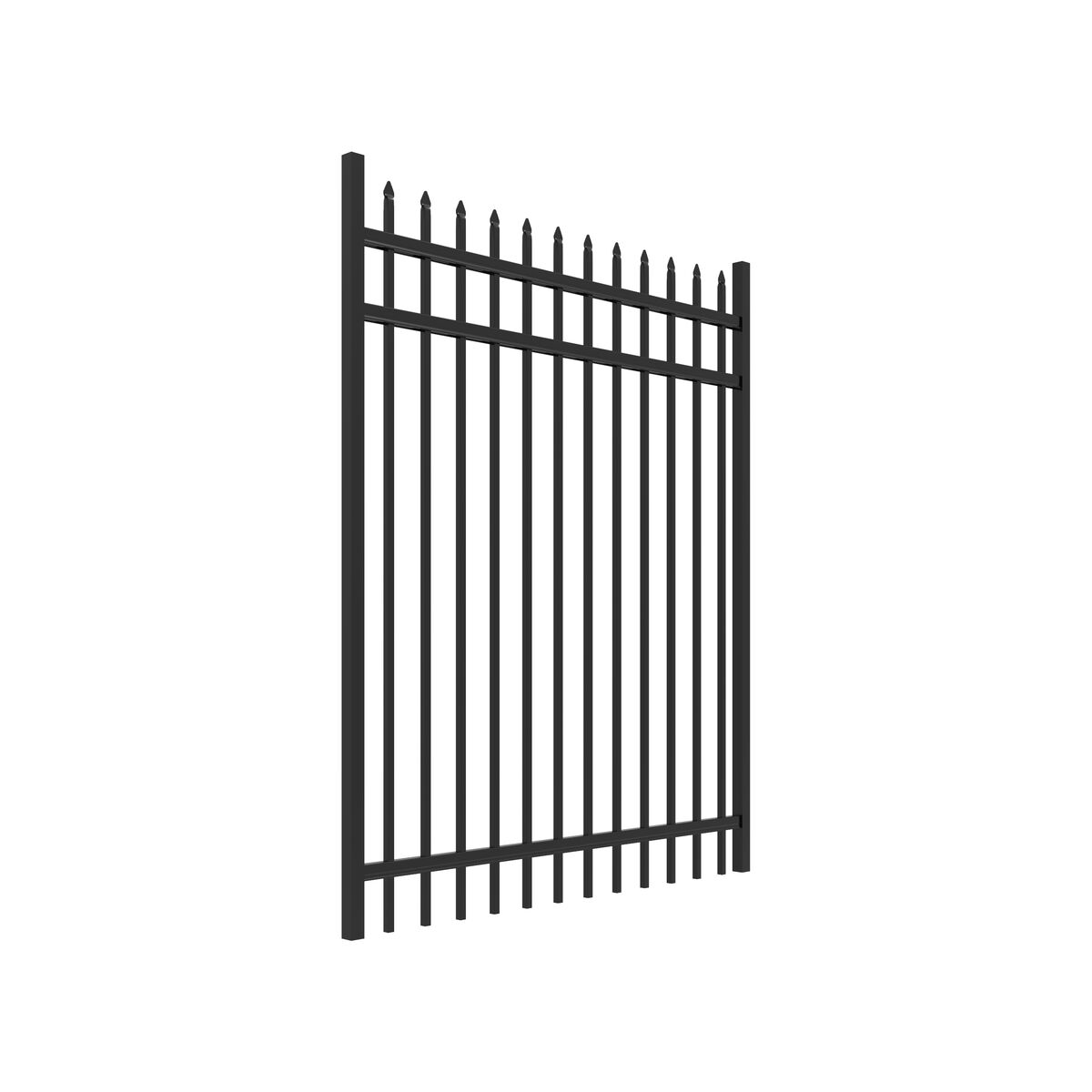 Georgetown Haven Series - Straight Gate - 6' x 5'-Aluminum Fence Gates-ActiveYards-Black-FenceCenter
